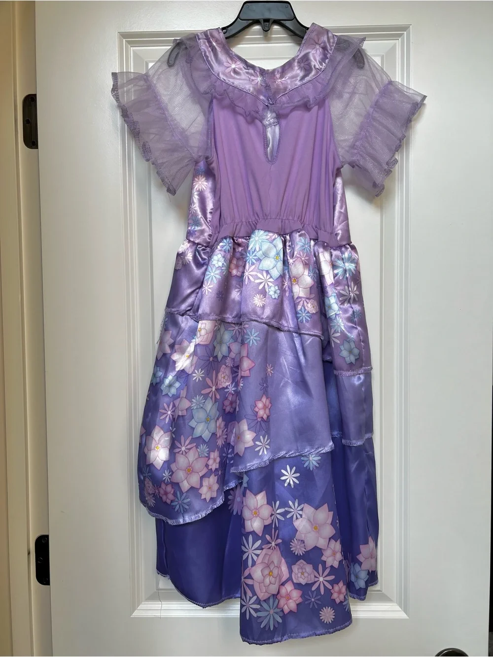 Disney Encanto Lavender Floral Tiered Girls' Costume Dress